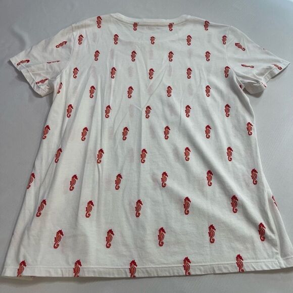 Brooks Brothers Red Fleece Seahorse T-Shirt Size Medium - Picture 4 of 5